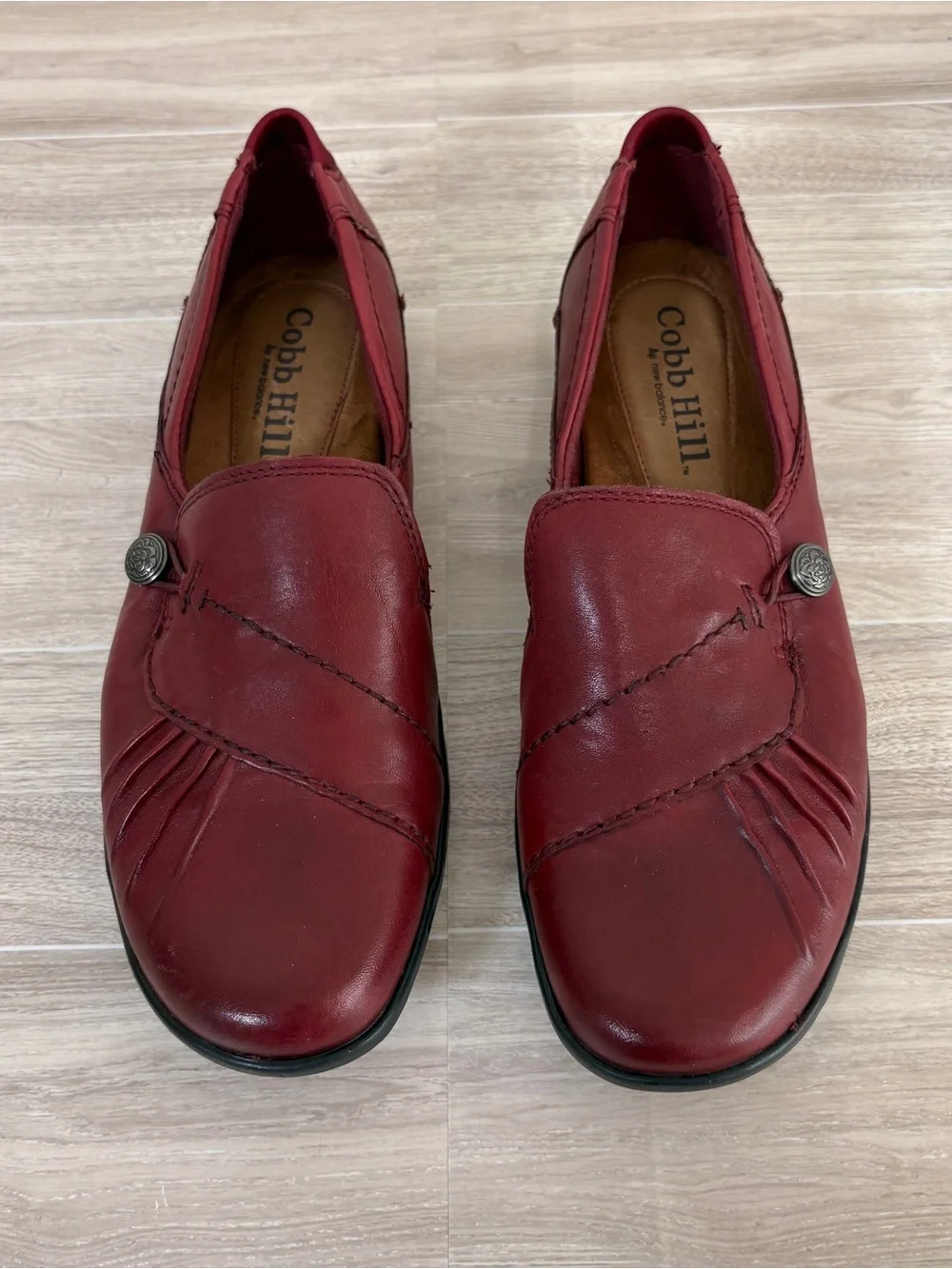 Cobb Hill by New Balance Paulette Red Leatger Slip On Loafers